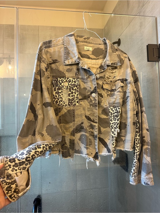 POL Jackets & Blazers - POL Camo and Leopard Jacket